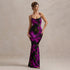 Women Dress Floral Print Cross Shoulder Strap Backless Slim Fit Inner Dress by Ragazza