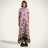 Spring Summer Satin Positioning Printed Feather Dress Short Sleeve Loose Dress for Women by Ragazza
