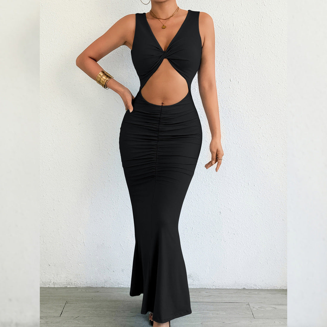 Autumn Winter Women Maxi Dress Slim Fishtail Sheath Sexy Dress by Ragazza