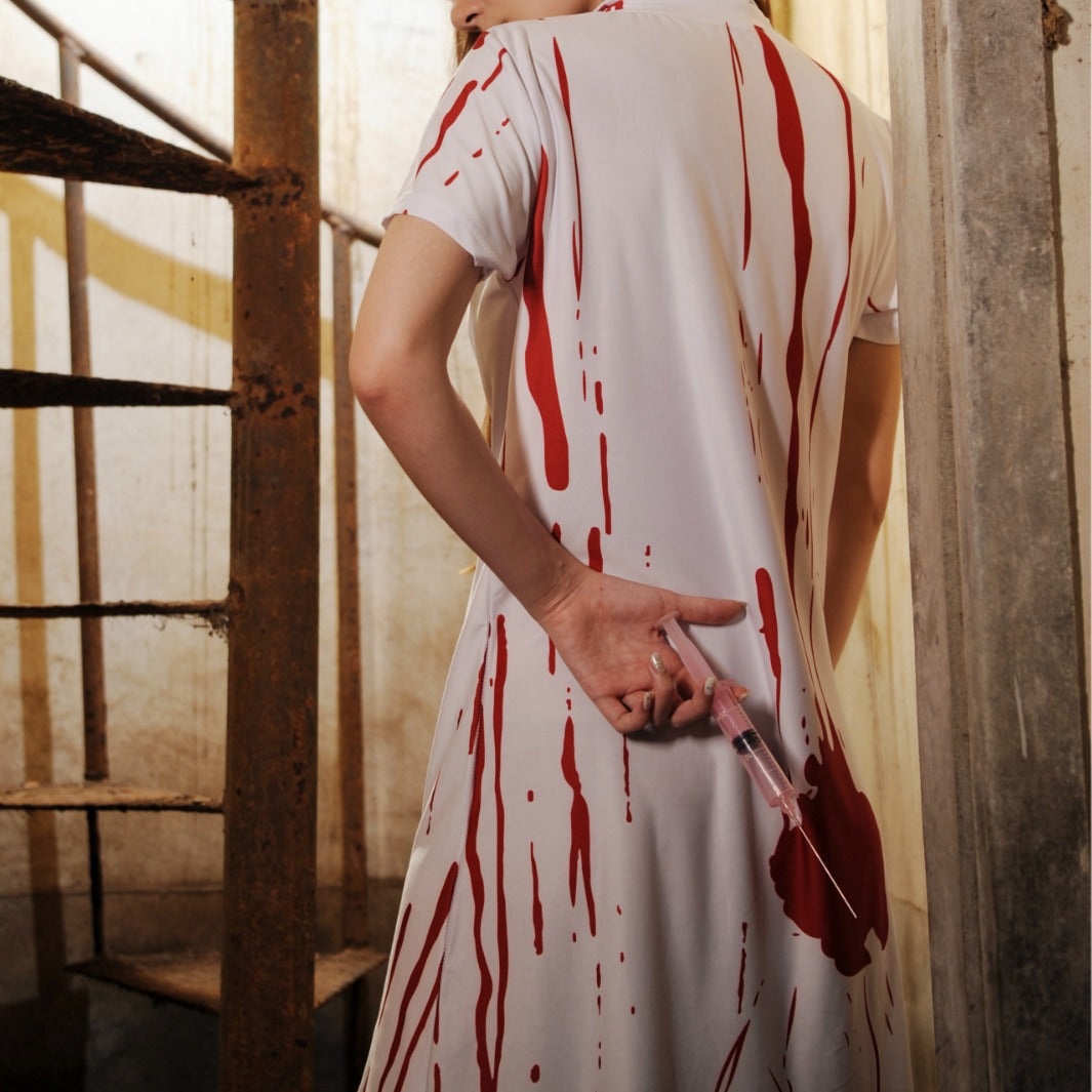 Vampire Women Nurse Costume Role Playing Game Uniform Halloween Sexy Lingerie Ghost Nurse  DestGlow