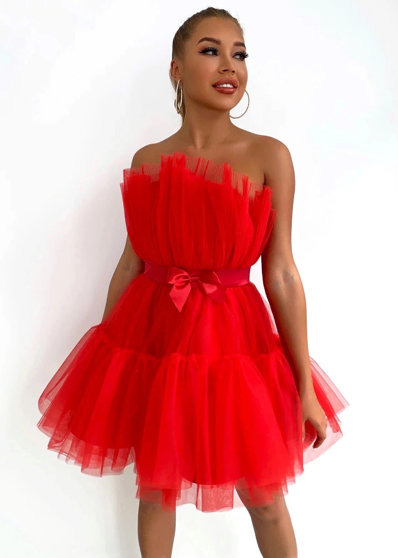 Top Mesh Graceful Bow Tutu Dress Women by Ragazza