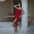 Solid Color Pocket Sleeveless Sexy Bandeau Slim Fit High Waist Short A line Dress by Ragazza