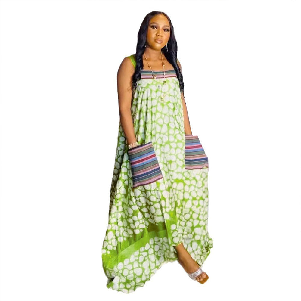Spaghetti Strap Floral Print Large Multi Color Dress by Ragazza