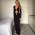 Sexy Women Clothing Hollow Out Cutout out Long Sleeve V neck Slim High Waist Fishtail Women Dress by Ragazza