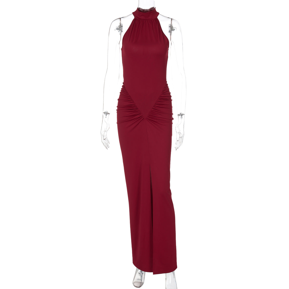 Women Summer Back Zipper Pleated Sleeveless Dress by Ragazza