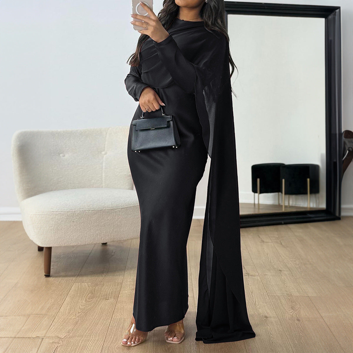 Elegant High Grade Long Sleeved Hip Dress Women Clothing Autumn Winter by Ragazza