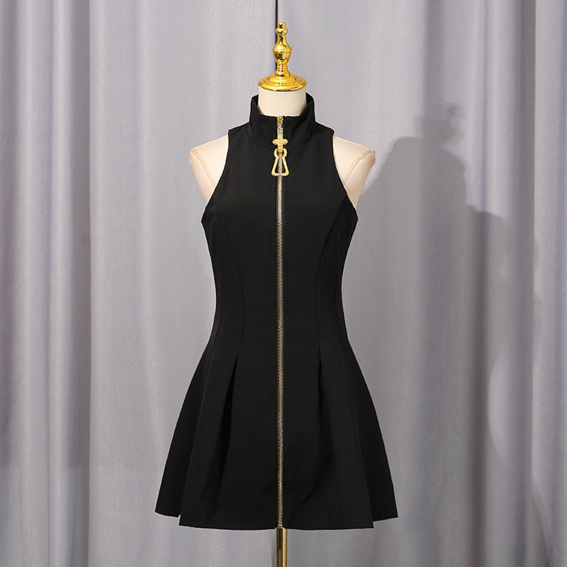 Sexy Graceful Vest Short Dress Autumn Niche Design Solid Color Dress Women by Ragazza