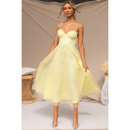 Spring Summer Sexy Sling Casual Dress Vacation Multi Color Women Clothing Dress by Ragazza
