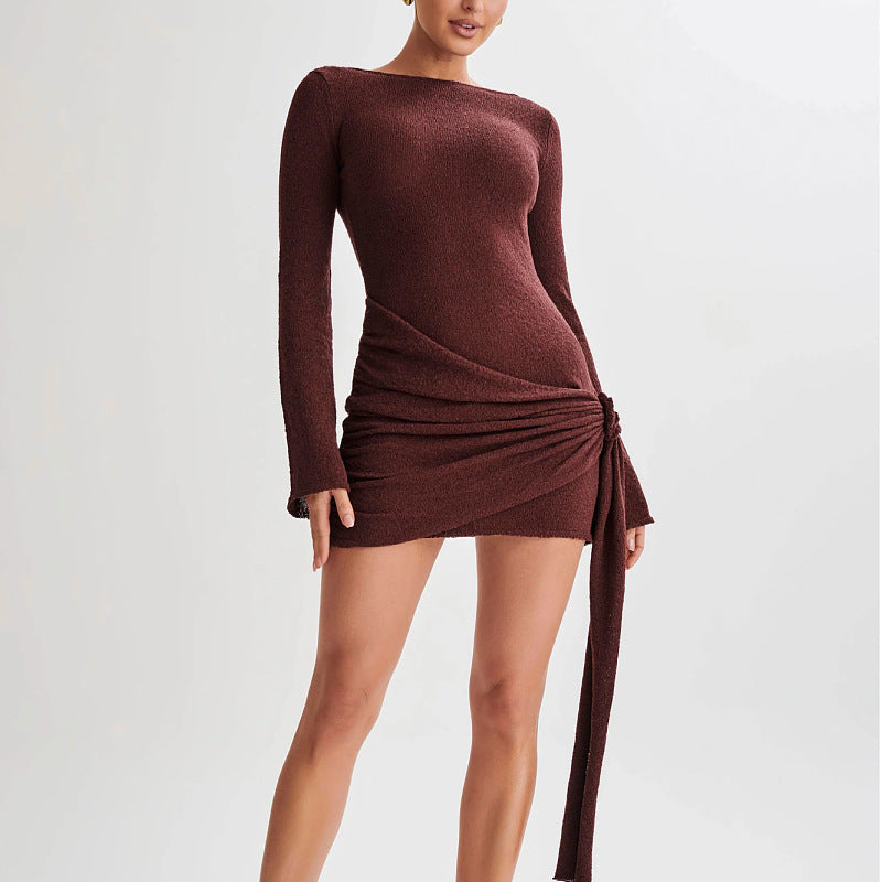 Short Women Summer High Grade Sexy Sexy Knitted Dress Short Women by Ragazza
