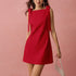 Red Sleeveless A line Dress for Women Summer Sweet Slim Party Short Dress by Ragazza