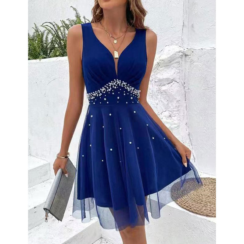 French Sleeveless Dress Women Braces Dress Sexy High Grade Dress by Ragazza