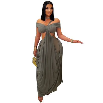Women Wear Sexy Bandeau Slim Fit Sheer Mesh Dress by Ragazza