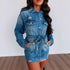 Spring Retro Street Loose Broken Copper Denim Jacket Dreee Women by Ragazza