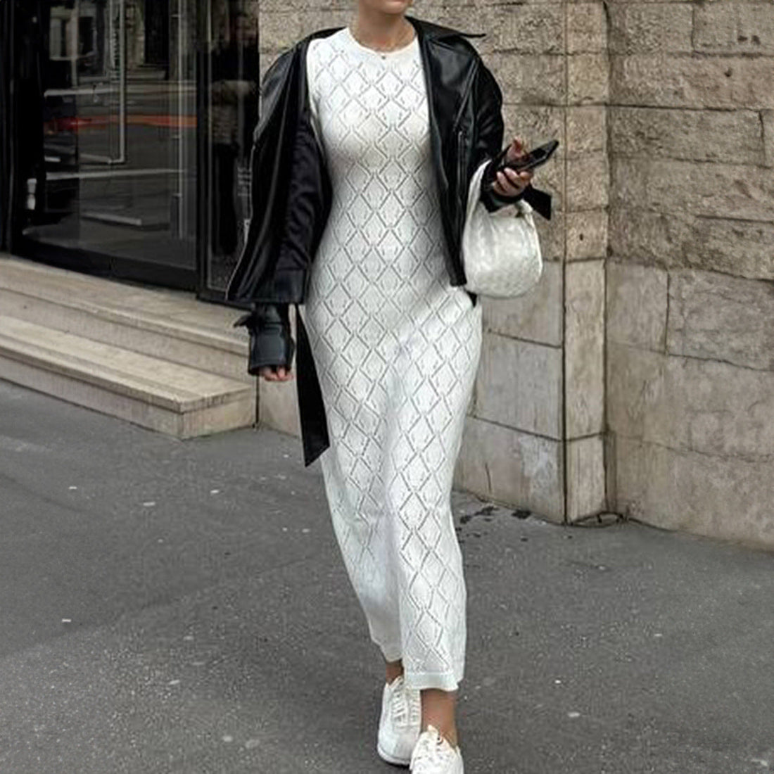Elegant Elegant Long Sleeve Narrow Maxi Dress Women Clothing Autumn Winter by Ragazza