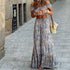 Summer Women Clothing off Neck Short Sleeve Bohemian Dress by Ragazza