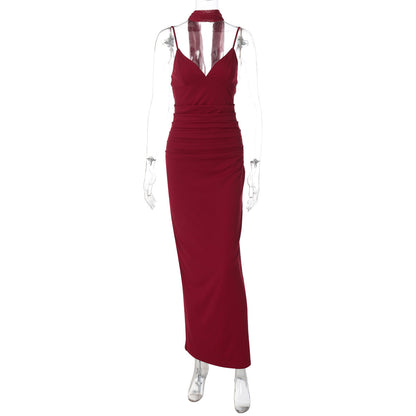 Strap Dress Ribbon Elegant Sexy Slim Dress by Ragazza