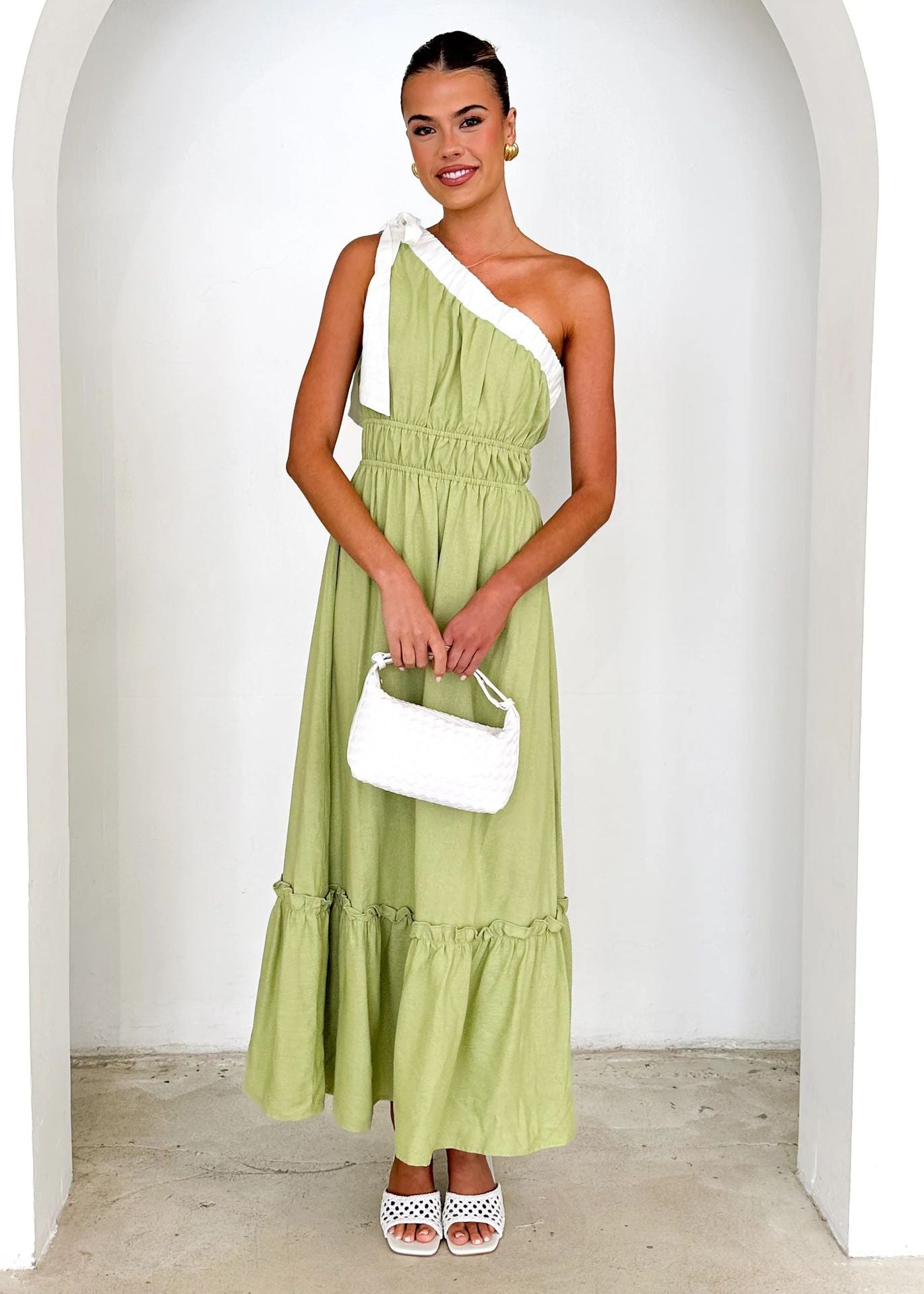 Summer Casual Lace up Solid Color Dress by Ragazza