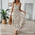 Women Clothing Vacation Sling Dress Spring Summer Irregular Asymmetric Striped Design Dress by Ragazza
