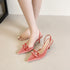French Elegant Socialite Bow Suede Hollow Out Cutout Stiletto Heel Women Shoes Pointed Toe Buckle Shallow Mouth  DestGlow