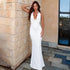 Women Clothing Summer Sexy Deep V Plunge Halter Lace up Backless Sheath Dress by Ragazza
