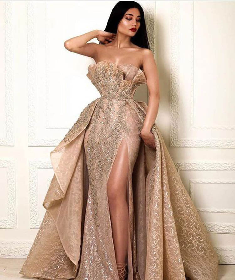 Women Sexy Tube Top Large Swing Dress Elegant Evening Dress by Ragazza