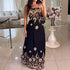 Women Elegant Graceful Spaghetti Strap Vintage Pattern Printing Dress by Ragazza