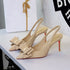 Cocktail Bow Patent Leather Pointed Toe Pumps Women Back Strap Stiletto Heel High Heels Women  DestGlow