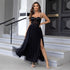 Solid Color Chiffon Slim Fit Oblique Shoulder Long Irregular Asymmetric Hem Dress by Ragazza