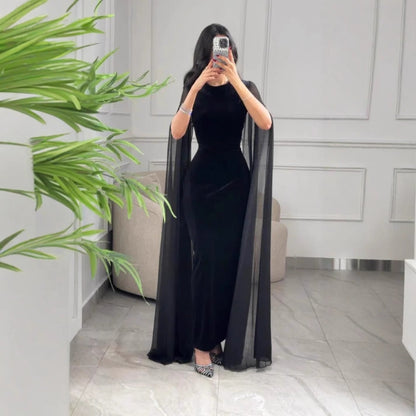 Autumn Winter Women Clothing Middle East Velvet Sheath Sleeve Dress by Ragazza