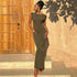 Covering Yarn Slimming Sleeveless Knitted Maxi Dress Casual Waist Tight Messy Sunken Stripe Maxi Dress Women by Ragazza