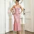 Women Clothing Party Evening Dress Sexy Chiffon Stitching Sequ Dress  DestGlow