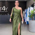 Spring Evening Dress Socialite Cinched Waist Slim Fit Maxi Dress Women by Ragazza