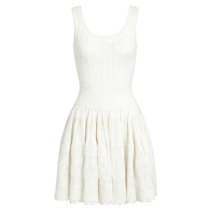 Summer Socialite Internet Celebrity Fashionable Knitted Dark Pattern Sleeveless Vest Dress  DestGlow
