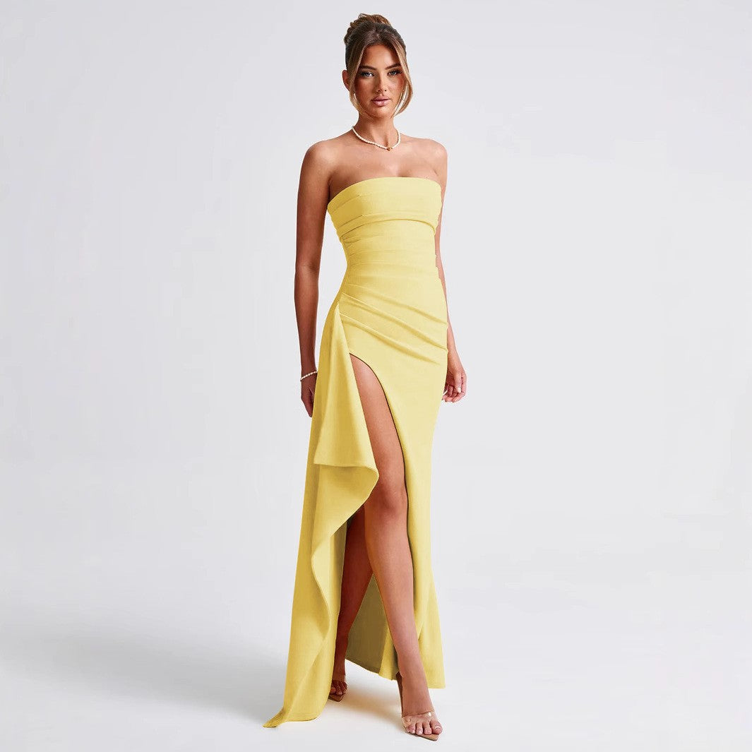 Dress Summer Sexy Side Slit Irregular Asymmetric Hip Wrapped Dress by Ragazza
