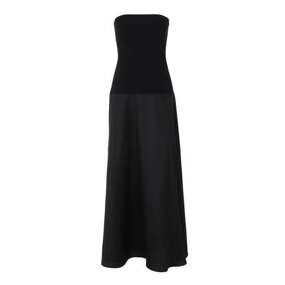 Women Clothing Spring Summer Sexy Tube Top Dress Slim Fitting Patchwork Dress by Ragazza