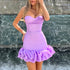 Sexy Backless Solid Color Sheath Pleated Dress Skinny Slimming Cami Dress by Ragazza
