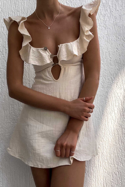 Sexy Ruffled Spaghetti Straps Dress Women by Ragazza