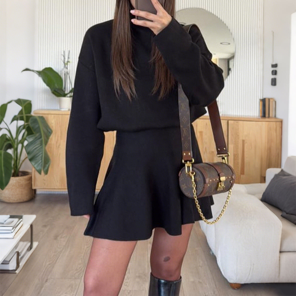 Casual Vacation Sweater Long Sleeve Dress Women Clothing Autumn Winter by Ragazza
