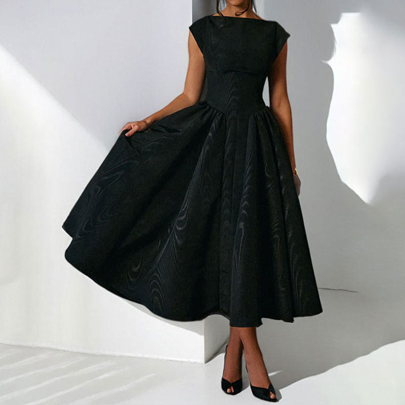 Spring French Sexy Elegant Waist Slimming Sleeveless Back Hollow Out Cutout Dress by Ragazza