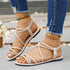 Thin Band Elastic Band Flat Sandals Women Solid Color Open Toe Lightweight Beach Slippers  DestGlow