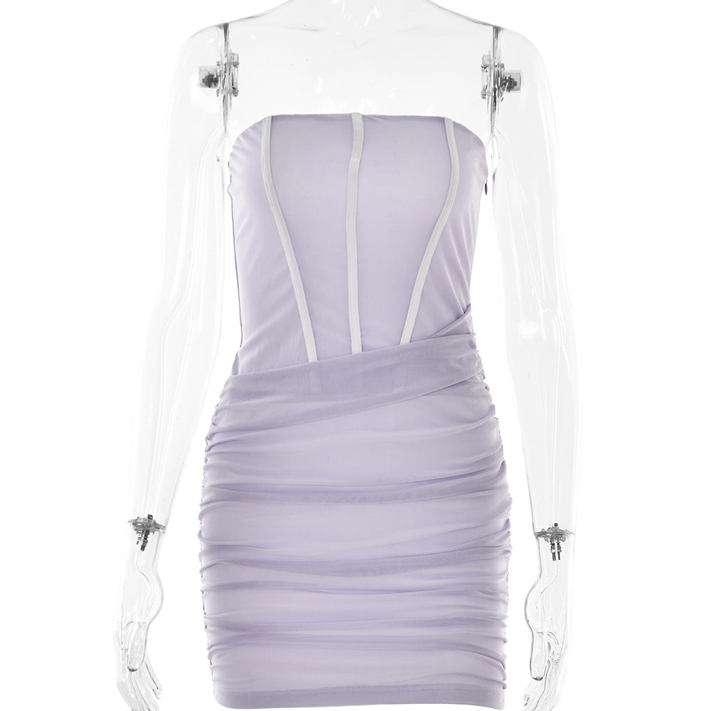 Women Clothing Tube Top off Neck Dress Fashionable Sexy Night Club Backless Hip by Ragazza