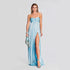 Summer Chest Wrapped Dress Stylish Texture Sexy Slit Women Evening Dresses by Ragazza