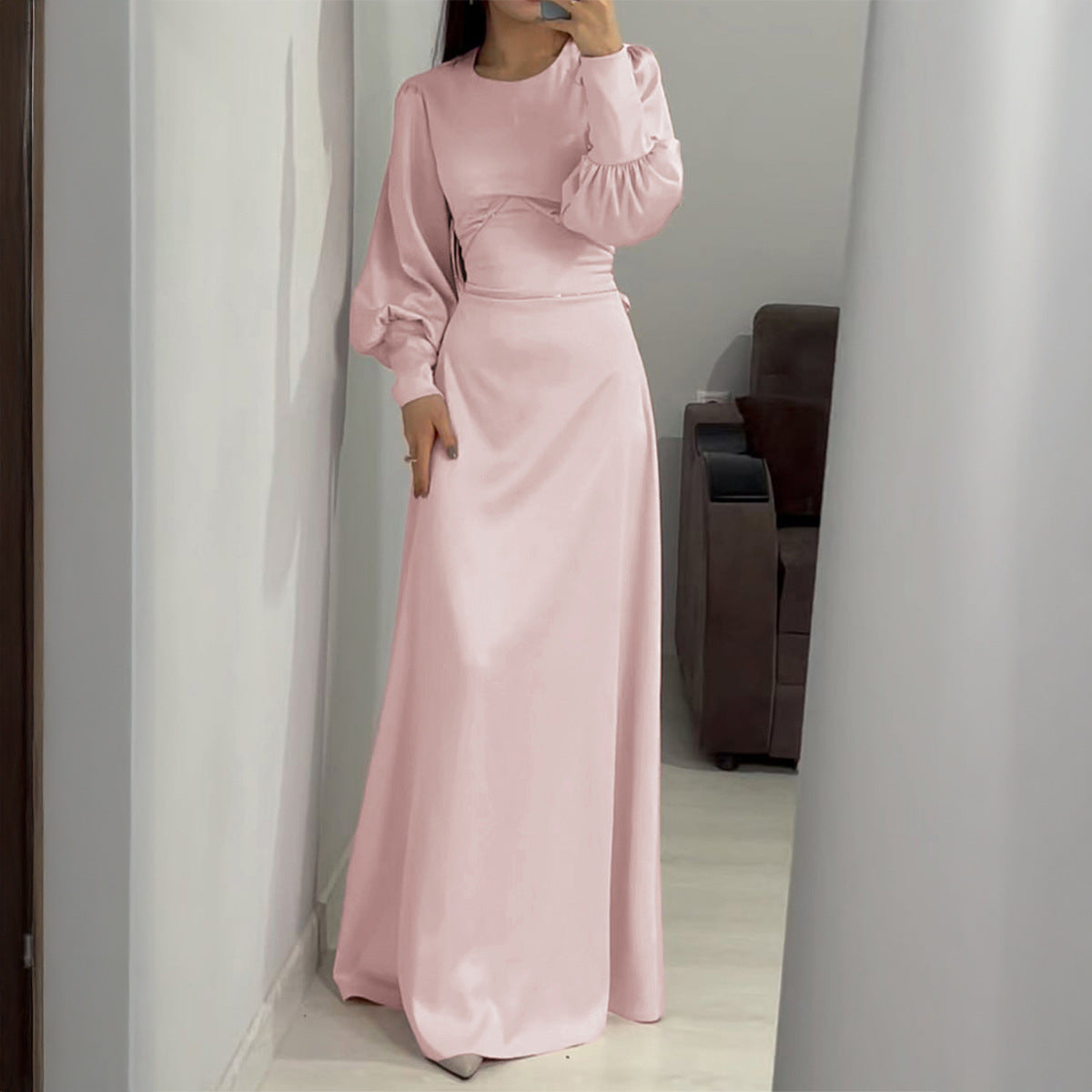 Women Clothing Autumn Elegant High End Long Sleeve Dress by Ragazza