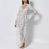Spring Summer Long Sleeve See through Lace up Dress Loose Vacation Split Dress by Ragazza