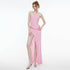 Summer Women Sexy Halter Strap Side Slit Stringy Selvedge Dress by Ragazza
