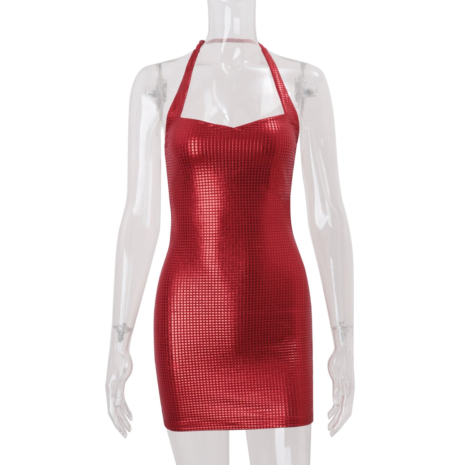 Women Clothing Winter French Sexy High Class Elegant Pure Want to Hang Neck Tight Waist Sheath Dress Women by Ragazza