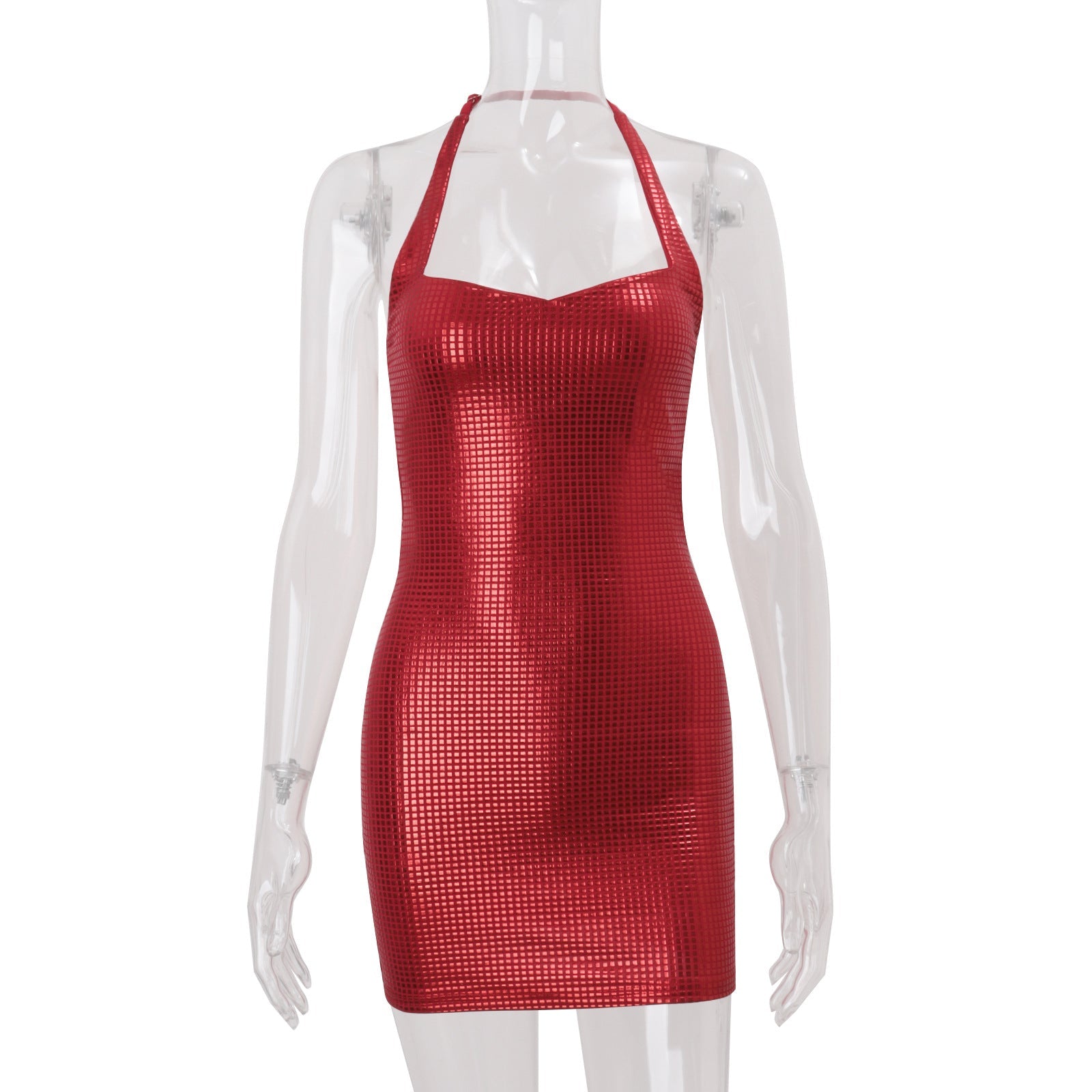 Women Clothing Winter French Sexy High Class Elegant Pure Want to Hang Neck Tight Waist Sheath Dress Women by Ragazza