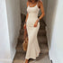 Vacation Cami Dress Knitted Texture Striped Fishtail Dress Sexy Sheath Valentine Day Dress by Ragazza