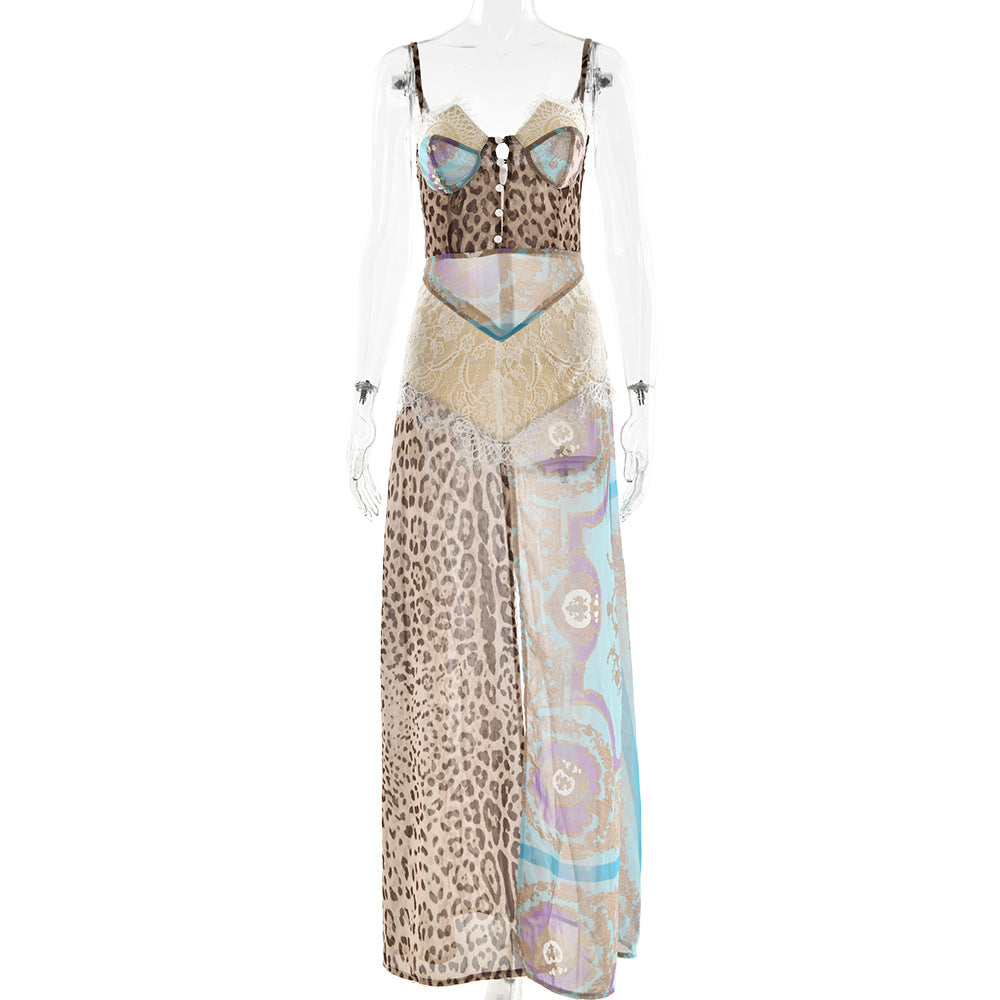 Summer Sexy Women Cami Dress Sexy Split Tube Top Chiffon Dress by Ragazza
