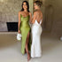 Women Clothing Summer Sexy Backless Slim Fit Split Sling Dress by Ragazza